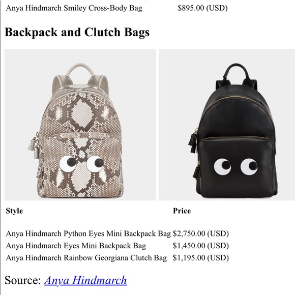 anya hindmarch eyes backpack